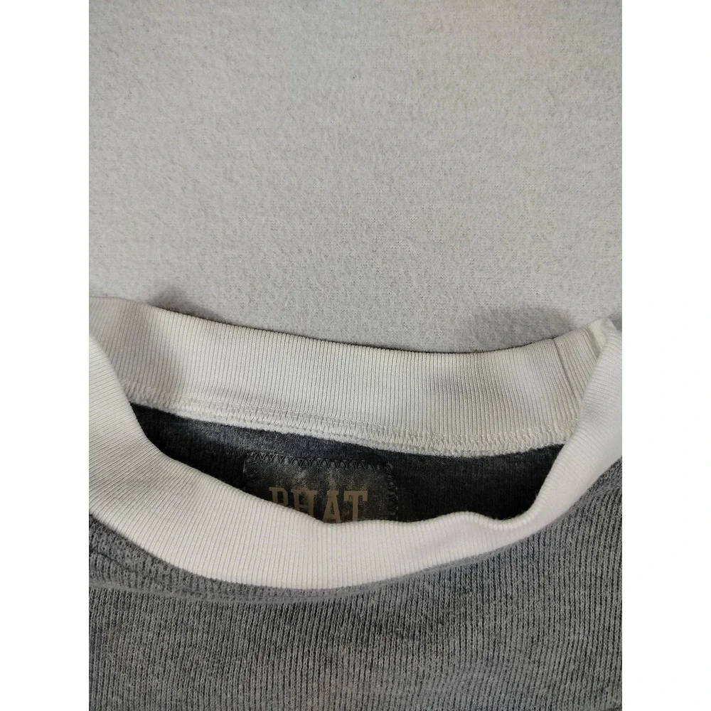 Vintage Phat Farm PF 92 Sweater Mens Large Gray‎ White Red Colorblock Streetwear